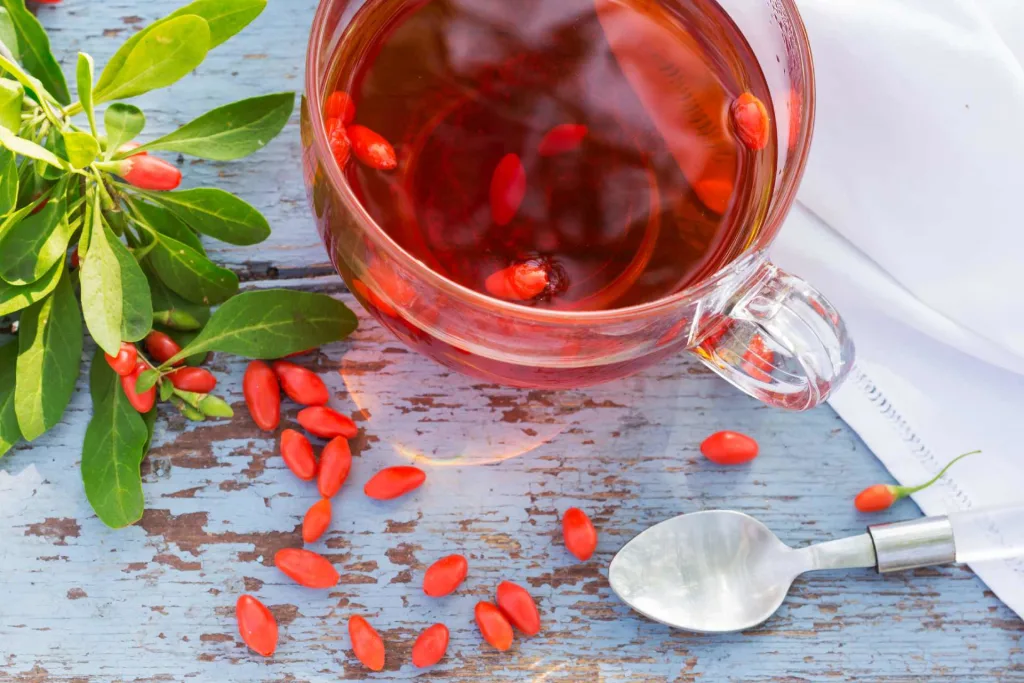goji berry plant tea
